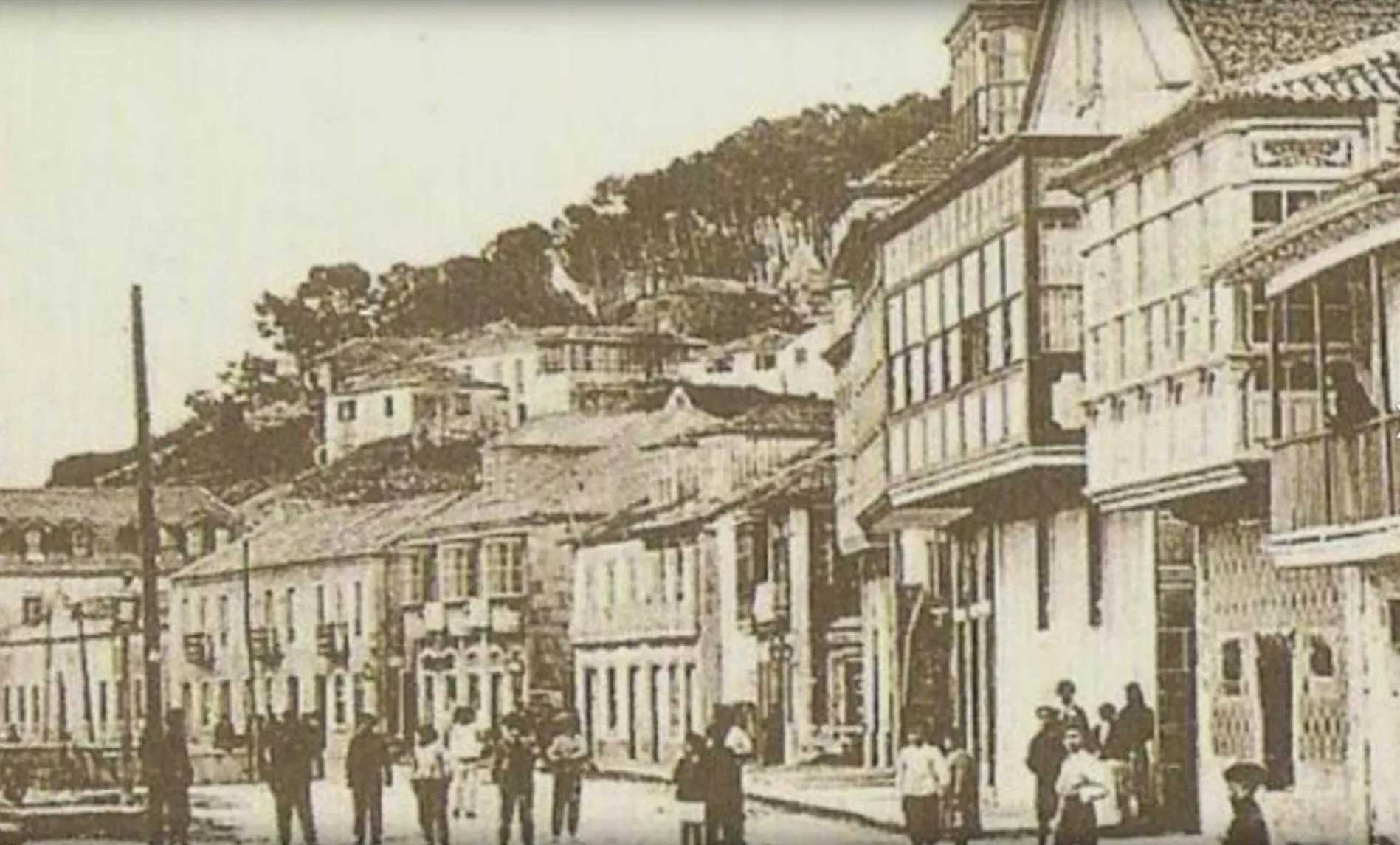 foto antigua Casa del Almirante en Baiona